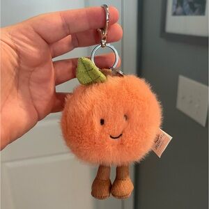 Jellycat Amuseables Fuzzy Peach Bag Charm